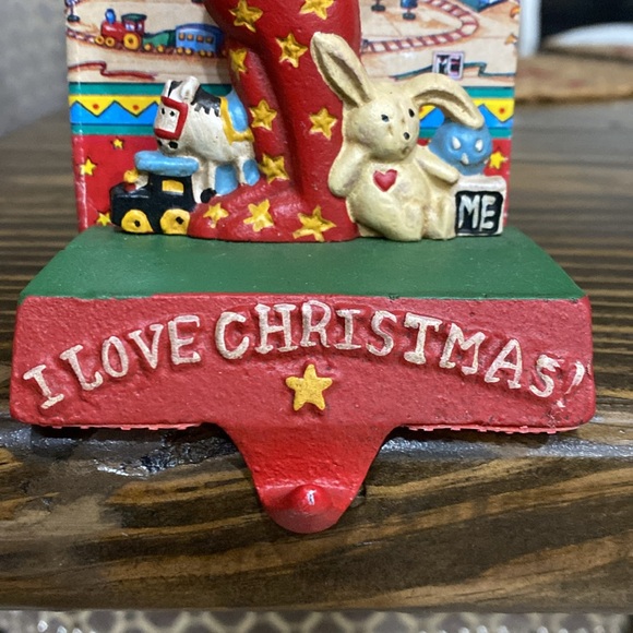 MIDWEST Mary Engelbreit I LOVE CHRISTMAS Cast Iron CHRISTMAS STOCKING HOLDER - Picture 2 of 4